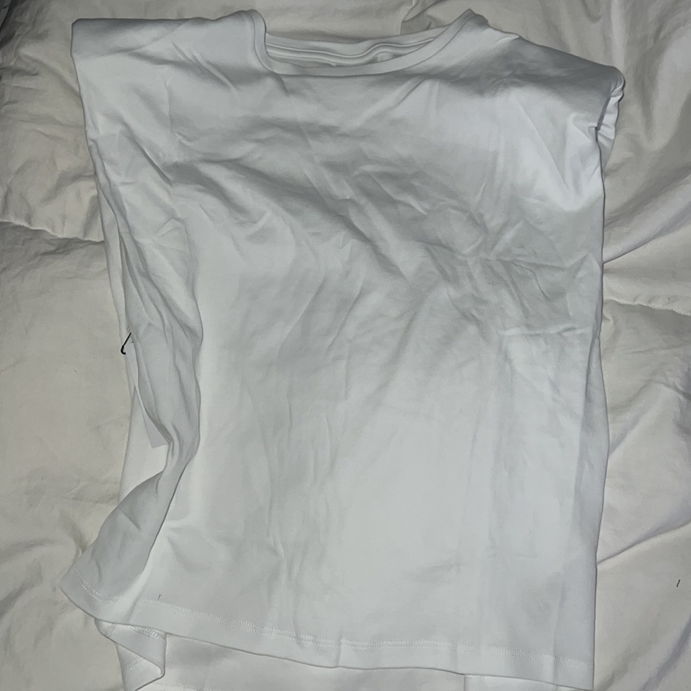 BABATON WHITE SHOULDER PAD TOP